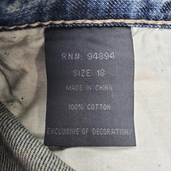 Cowboy Legend Jeans Womens Size 18 Blue Straight Leg Embroidered Pockets Western - Picture 9 of 15